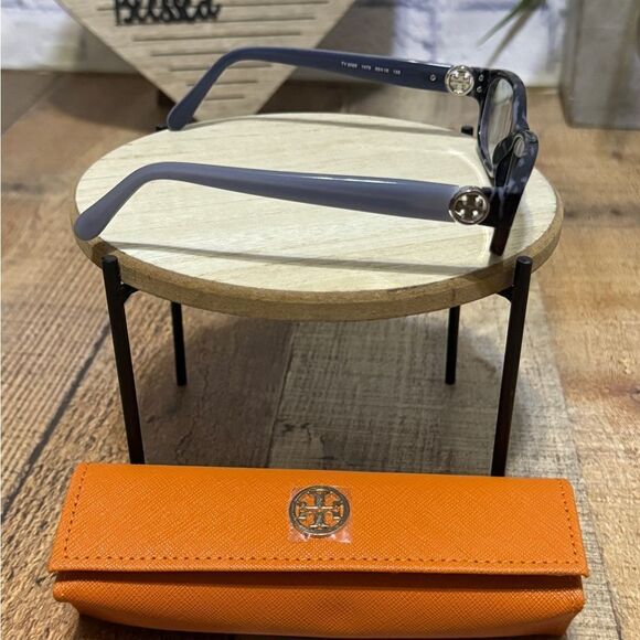 Tory Burch TY 2055 Tortoise Rectangular Eyeglasses 53-16-135 with case - Picture 3 of 11